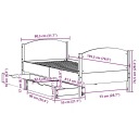 VIDAXL CHÂSSIS ROULEMENTS SANS MATERACA, BLANCHE 75X190 CM, LITE BOIS SOSNOWEphoto 12
