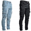 Pánske džínsy baggy/joggery veľkosť 3XL Dominujúci vzor bez vzoru