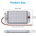 АВТО ФАРА SUFITOWA LED (СВІТЛОДІОД) САЛОНУ БУС 12V 48LED (СВІТЛОДІОД) 800LM 2X  (17434975152) фото min 6