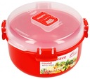 SISTEMA MICROWAVE Контейнер для завтрака круглый 915 мл красный