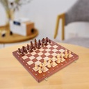 Składane drewniane szachy Materiał inny