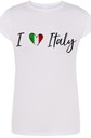 I Love Italy Kocham Włochy Damski T-Shirt r.S