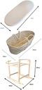 Корзина Моисей в комплекте с натуральной люлькой и стандартным матрасом Цихошки.