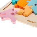 Prvé drevené puzzle Slon Skladačka Akuku 5el EAN (GTIN) 5907644006007