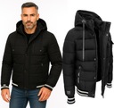 КУРТКА-ПУХОВИК МУЖСКАЯ ЗИМНЯЯ УТЕПЛЕННАЯ С КАПЮШОНОМ, ЧЕРНАЯ M