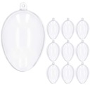 10x PRZEŹROCZYSTA BOMBKA AKRYLOWA JAJKO BOMBKI AKRYLOWE PLASTIKOWE 7 CM