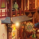 Drevená kniha Nook DIY Pagoda troch kráľovstiev Peking Čína Kniha História Počet prvkov 264