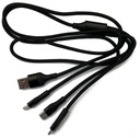 USB-кабель, мощный зарядный кабель micro-USB с молнией 3 А 3 в 1 USB-C