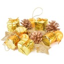 НАБОР РОЖДЕСТВЕНСКИХ ЁЛОЧНЫХ УКРАШЕНИЙ комплект МИКС золотой РОЖДЕСТВЕНСКИЕ украшения