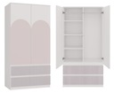 ШКАФ ДЕТСКИЙ SS-90 ARTESO ШКАФ С 2 ЯЩИКАМИ 90СМ БЕЛЫЙ РОЗОВЫЙ