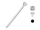 Ручка DIAMOND, серебряный драгоценный камень, блестящий камень