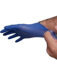 Rękawice nitrylowe rozmiar XL bezpudrowe Kolor dominujący odcienie niebieskiego