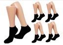 5x členkové ponožky bavlnené čierne PREDA veľ. 35-37