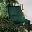 БОЛЬШАЯ коробка для свадебных конвертов BOTTLE GREEN с цветочным рисунком