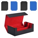 Коробка для колоды коллекционных карточек Коробка для игральных карт с синей перегородкой на 4 карты, красная