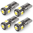 4 светодиодных лампы W5W T10 5 светодиодов 5050 SMD Модернизация CANBUS