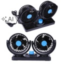 WIELOKOLOROWY ВЕНТИЛЯТОР АВТО 12V Z ПОДВІЙНА GLOWICA, ПОВОРОТНИЙ O 360°  (18863673511) фото min 6