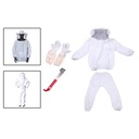 Kompletný včelársky oblek Anti Bee Beekeeping White 60cm Hmotnosť 600 g