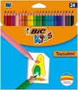 Карандашные мелки BIC CONTE TROPICOLOR, 24 цвета.