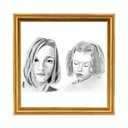 Портрет карандашом по фотографии А4, два человека, подарок