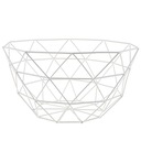 МЕТАЛЛИЧЕСКАЯ КОРЗИНА ДЛЯ ФРУКТОВ, АЖУРНЫЙ ЛОФТ, БЕЛАЯ КОРЗИНА