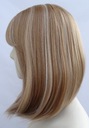 Peruka long bob z grzywką ciemny blond pasemka HR Typ włosów syntetyczne