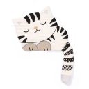BABYONO Przytulanka - szeleścik KITTY BLINK & SMILE biało-czarny 1535