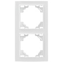 QUADRA ДВОЙНАЯ ПЛАСТИКОВАЯ РАМКА, БЕЛЫЙ ПЕРЕКЛЮЧАТЕЛЬ 2