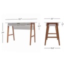 Písací stôl kozmetický toaletný stolík konzola stôl do obývačky Šírka nábytku 107.5 cm