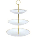 Фарфоровая тарелка для торта с фруктами, 3-х ярусная.