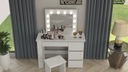 Kozmetický toaletný stolík Zrkadlo s osvetlením 12x LED betiL pre dievčatko Hĺbka nábytku 36.5 cm