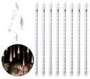 SPADAJĄCE SOPLE LAMPKI LED 80cm METEORYT ŚNIEG 24H