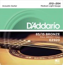 Струны D'Addario EZ920 для акустической гитары.