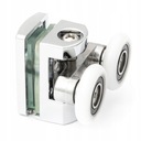 ДВОЙНЫЕ Сплошные РОЛИКОВЫЙ МЕТАЛЛИЧЕСКИЙ РОЛИК ДЛЯ ВЕРХНЕЙ ДУШЕВОЙ КАБИНЫ 25ММ 8ММ