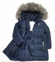 5.10.15 tmavomodrý kabát prešívaná zimná bunda s kapucňou 92 Značka 5.10.15.