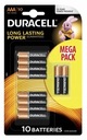 Щелочные батарейки Duracell AAA (R3) 10 шт.