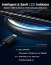 ŁADOWARKA INDUKCYJNA VANMASS 15W LED USB-C USB C Złącza USB typ C