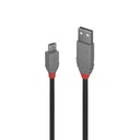 Lindy 36734 USB 2.0 A — линейный кабель Micro B Anthra — 3 м