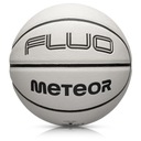 Баскетбольный мяч Meteor Fluo белый/неоново-синий 7