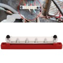M6 БОЛТ БЛОК DYSTRYBUCJI ЕЛЕКТРОМЕРЕЖІ 6 TERMINAL БУС BAR ДЛЯ 12V-48V 150A ЧЕРВОНИЙ  (18283836632) фото min 14