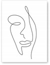 Плакат с линией лица 21х30 см, картинка №165