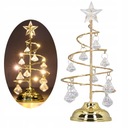 ЗОЛОТАЯ ХРУСТАЛЬНАЯ РОЖДЕСТВЕНСКАЯ ЕЛКА, УКРАШЕНИЕ СВЕТОДИОДНОЙ ЛАМПЫ