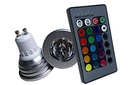 2X RGB светодиодные лампы красочные GU10 с галогеном дистанционным управлением
