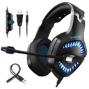 SŁUCHAWKI GAMINGOWE MIKROFON PC PS4 XBOX LED USB