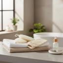 Body Care набір – натуральні губки з полуниці та рукавичка для пілінгу конопнег замовити в Україні