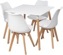 Скандинавский стол + 4 стула Montivaro КОМПЛЕКТ