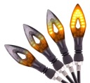 4x LED DIRECTION SIGNALS MOTORCYCLES QUAD FLASHING DYNAMIC FLASHERS