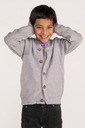 Chlapčenský rozopínateľný sveter 164 Coccodrillo Dominujúca farba sivá