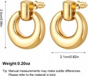Золотые серьги-подвески с геометрическим рисунком