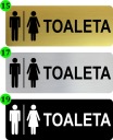 Таблички WC TOALETA самоклеящиеся большой выбор